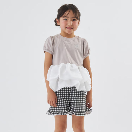 Japanese children's clothing Ly# mine tank top and shorts set 100-150cm girls summer TOPS PANTS