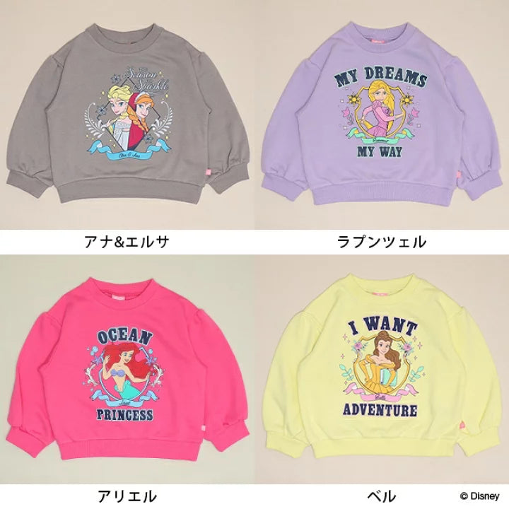 日本童裝 BDL x Disney 公主印花衛衣 100-130cm 女童款 秋季 TOPS