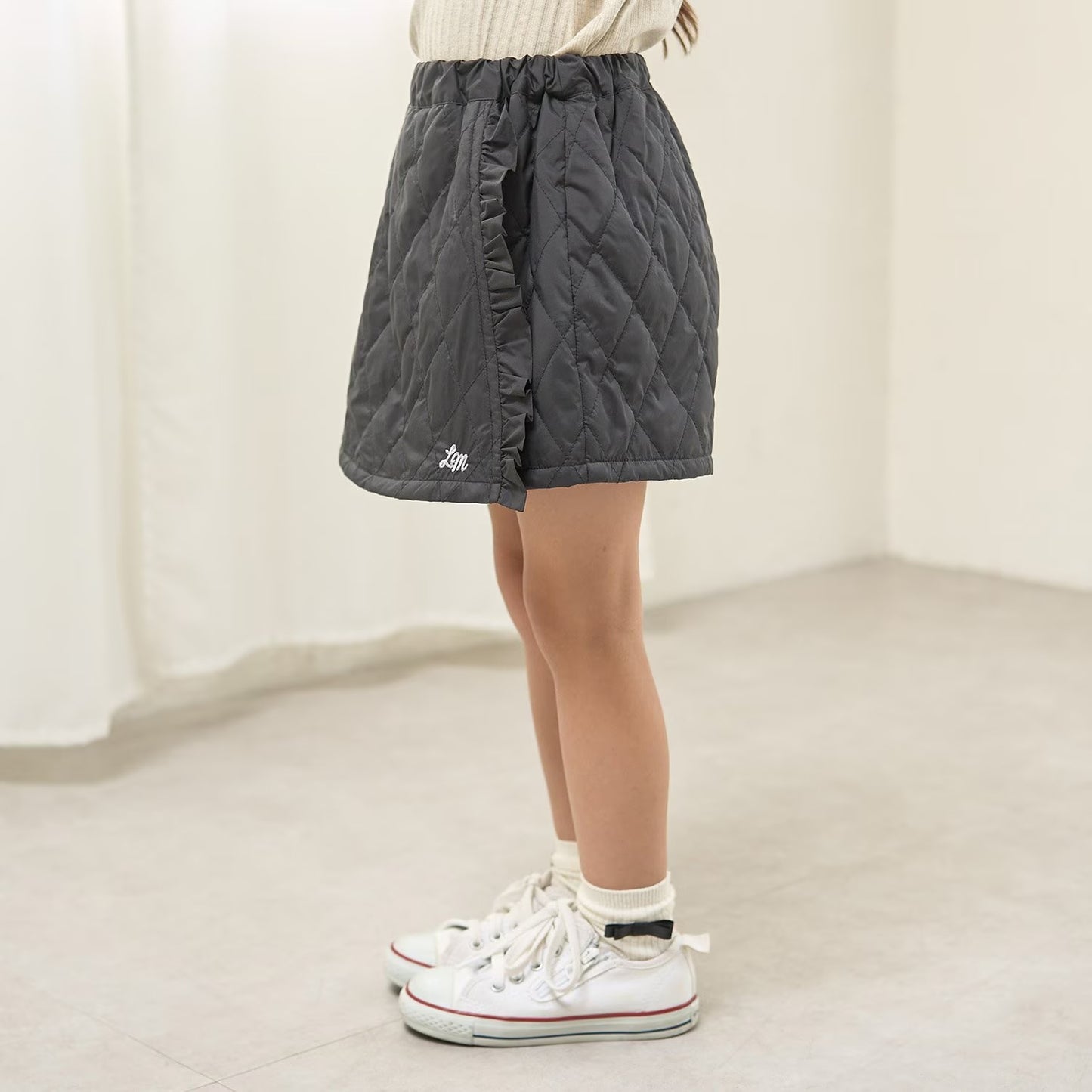 日本童裝 Ly# mine 絎縫夾棉裙褲 100-150cm 女童款 冬季 PANTS