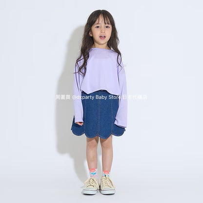Japanese children's clothing Ly# mine thin top and camisole set 100-150cm girls summer TOPS 