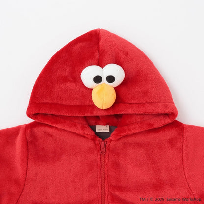 日本童裝 pe#main x SESAME STREET 芝麻街毛毛外套 80-130cm 男童款/女童款 冬季 OUTERWEAR 聖誕紅/新年紅