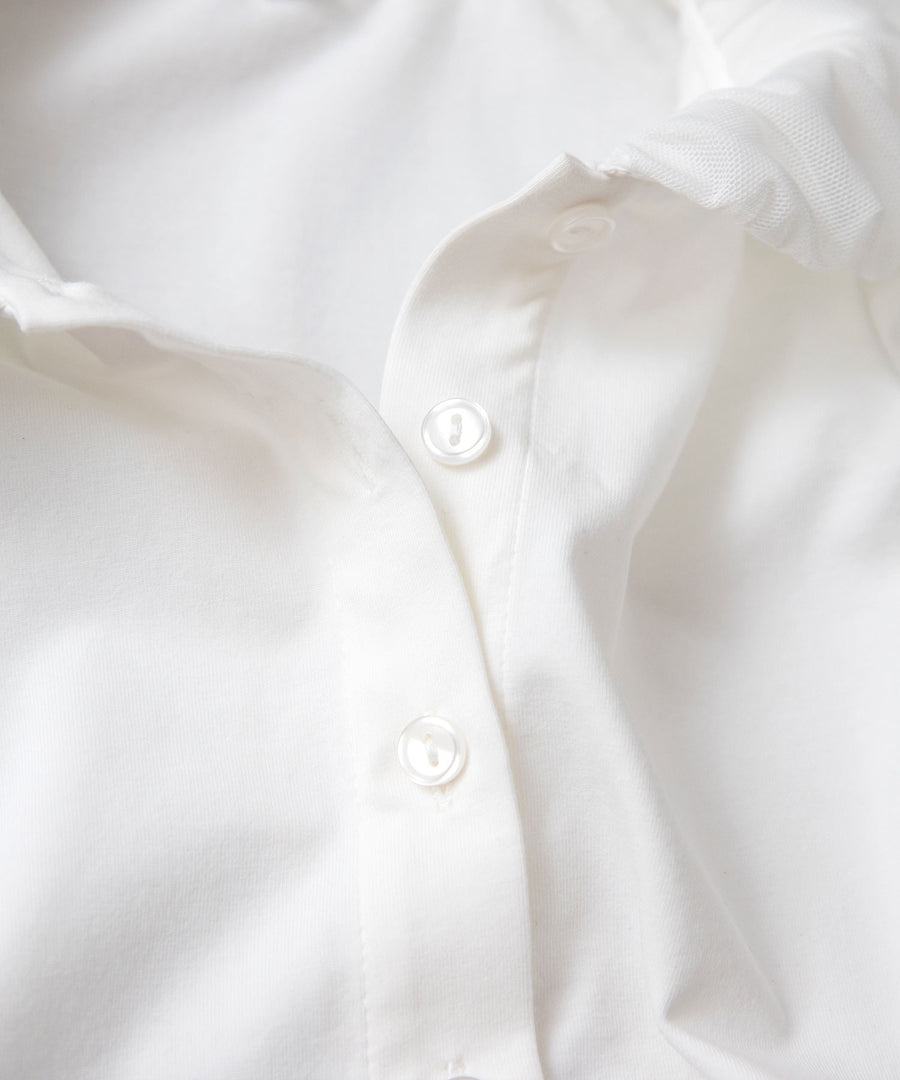 Japanese children's clothing panpantutu bubble collar shirt 80-150cm girls summer TOPS interview / banquet / performance 