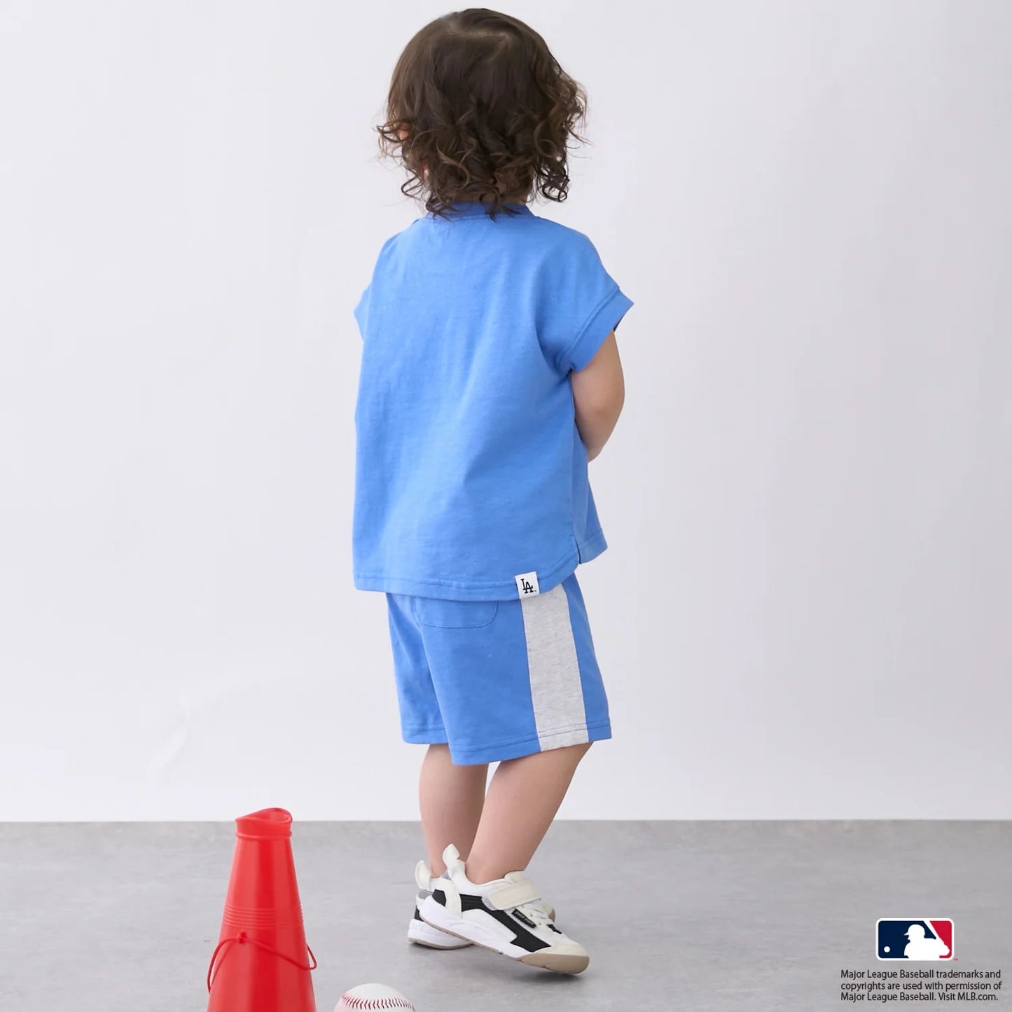 日本童裝 pe#main x 【MLB】上衣短褲兩件套裝 80-130cm 男童款 夏季 TOPS PANTS