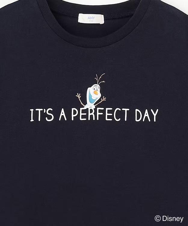 日本童裝 aF#a325 x Disney FROZEN 接觸冷感 印花上衣 90-140cm 女童款 夏季 TOPS