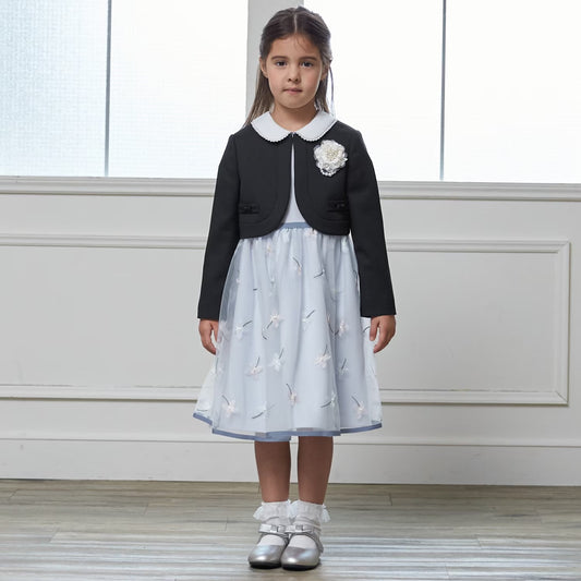 日本童裝 pe#main 禮服兩件套裝 110-130cm 女童款 冬季 OUTERWEAR DRESSES 面試/宴會/表演