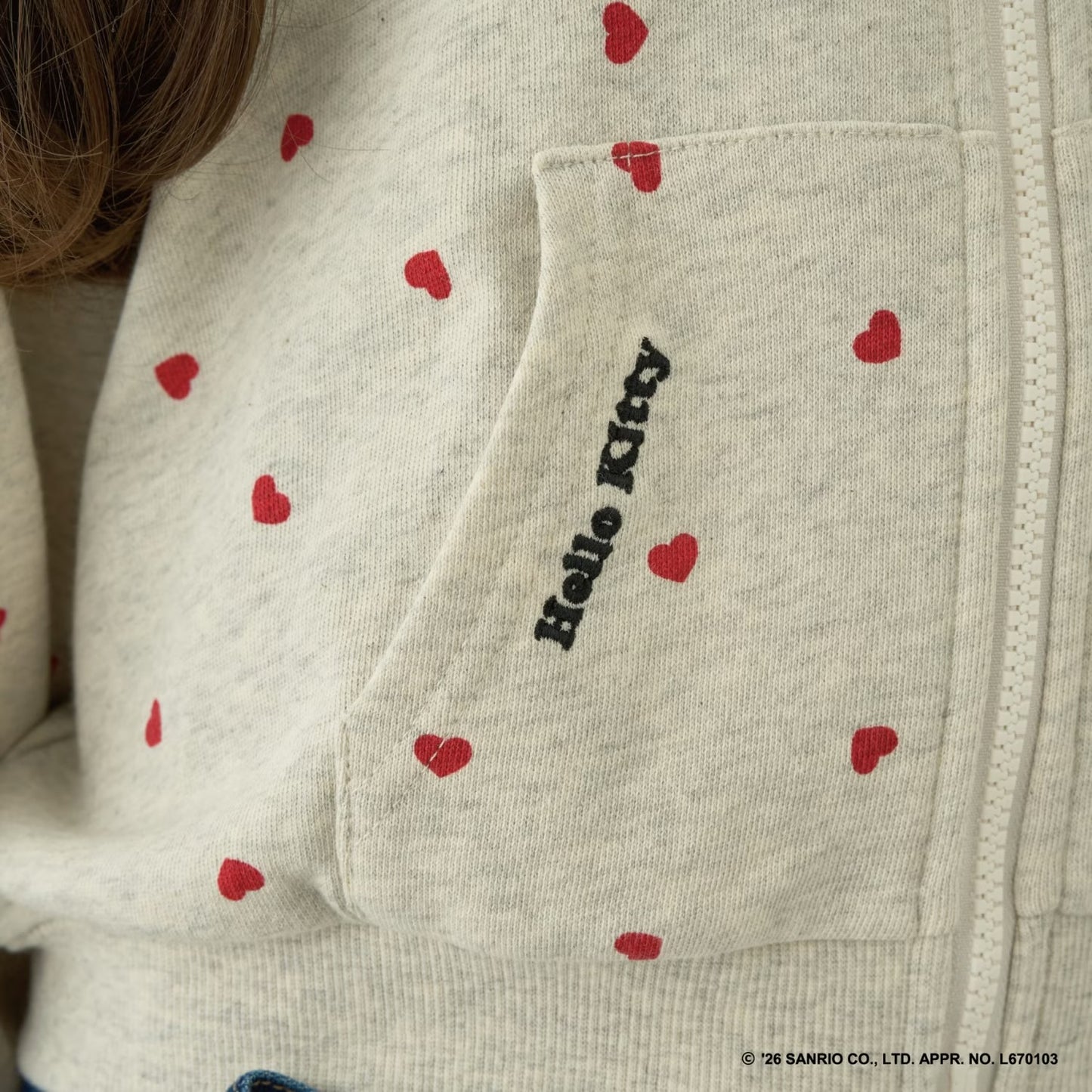 日本童裝 Ly# mine x Sanrio 花邊口袋衛衣外套 90-140cm 女童款 秋季 OUTERWEAR