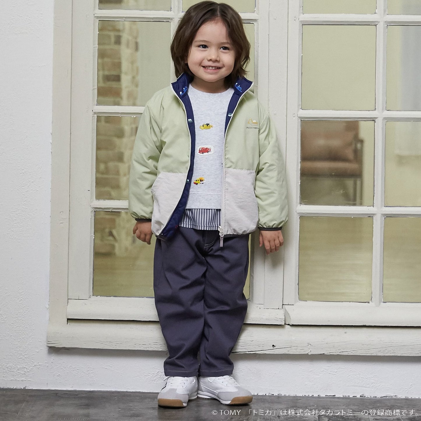 日本童裝 pe#main x Tomica 三件套裝 90-130cm 男童款 冬季 TOPS PANTS OUTERWEAR