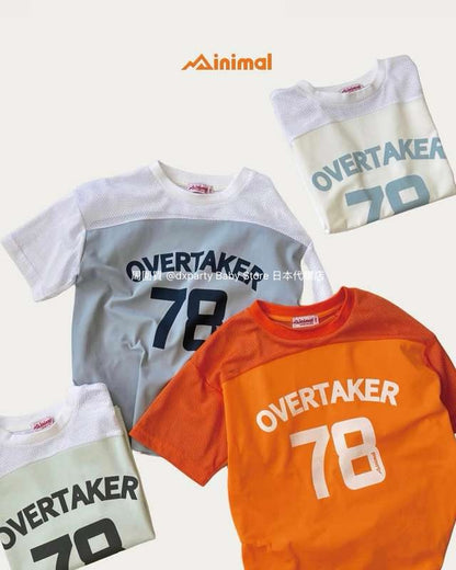 Japanese children's clothing mini#ML mesh sports top 100-140cm boys/girls summer TOPS 
