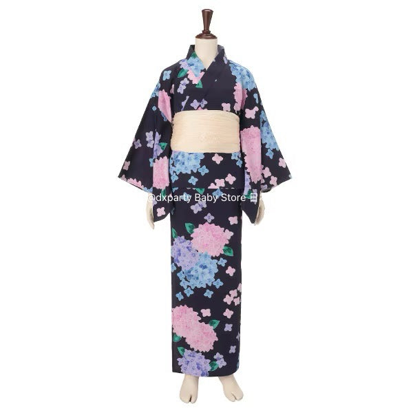 Lovetoxic 2Way Japanese Yukata Kimono 150-160cm Girls Summer Outerwear Dresses Japanese Summer Festival Special 