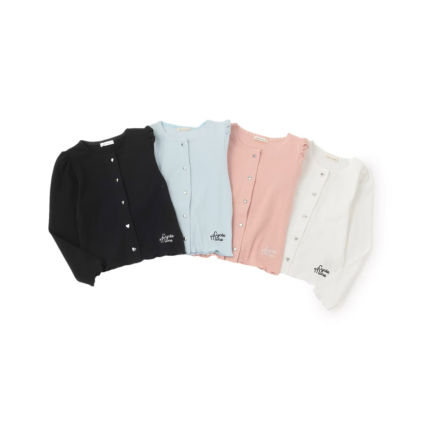 日本童裝 Ly# mine 心型紐扣羅紋外套 100-140cm 女童款 秋季 TOPS OUTERWEAR