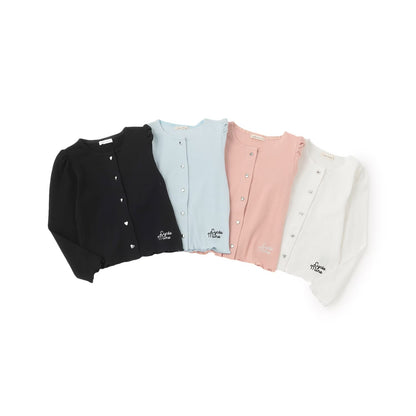 日本童裝 Ly# mine 心型紐扣羅紋外套 100-140cm 女童款 秋季 TOPS OUTERWEAR