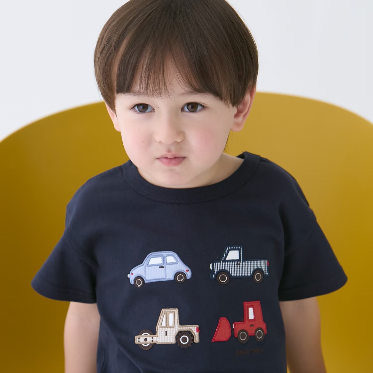 日本童裝 pe#main 遊艇/汽車貼花短袖上衣 80-130cm 男童款 夏季 TOPS