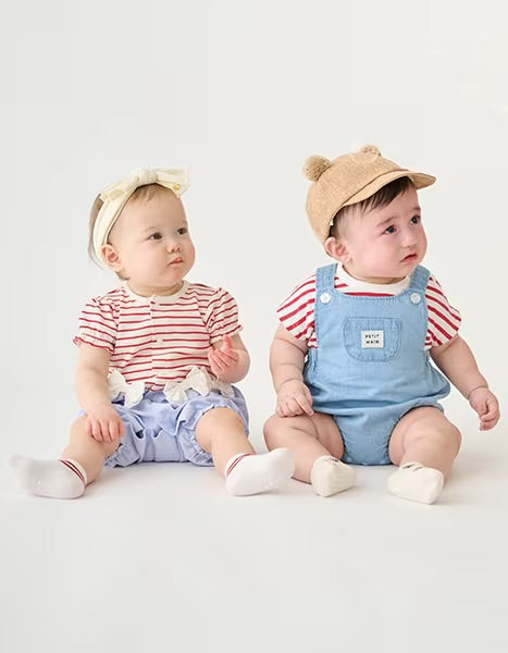 日本童裝 pe#main 上衣及吊帶連體褲 70-80cm 男童款 初生嬰兒 夏季 TOPS Jumpsuit