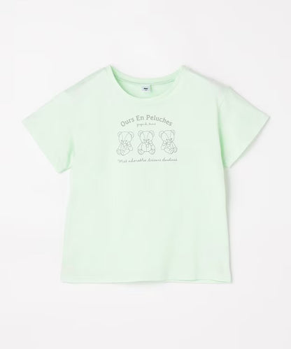 日本童裝 aF#a325 印花短袖上衣 90-160cm 女童款 夏季 TOPS