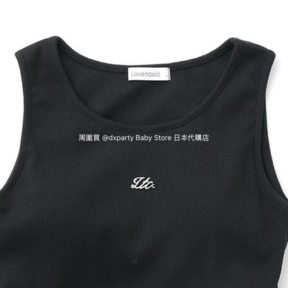 Lovetoxic Japanese children's clothing contact cold thin short shirt and vest two-piece set 140-160cm girls summer TOPS 