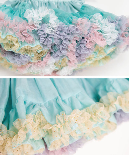 Japanese children's clothing panpantutu Emerald tutu skirt 70-135cm girls' newborn baby summer SKIRTS 