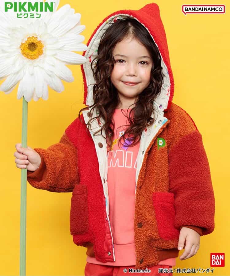 日本童裝 BREEZE x Pikmin 2Way 雙面兩著 夾棉外套 80-140cm 男童款/女童款 冬季 (適合初秋、香港平均溫度、寒冷天氣）OUTERWEAR 