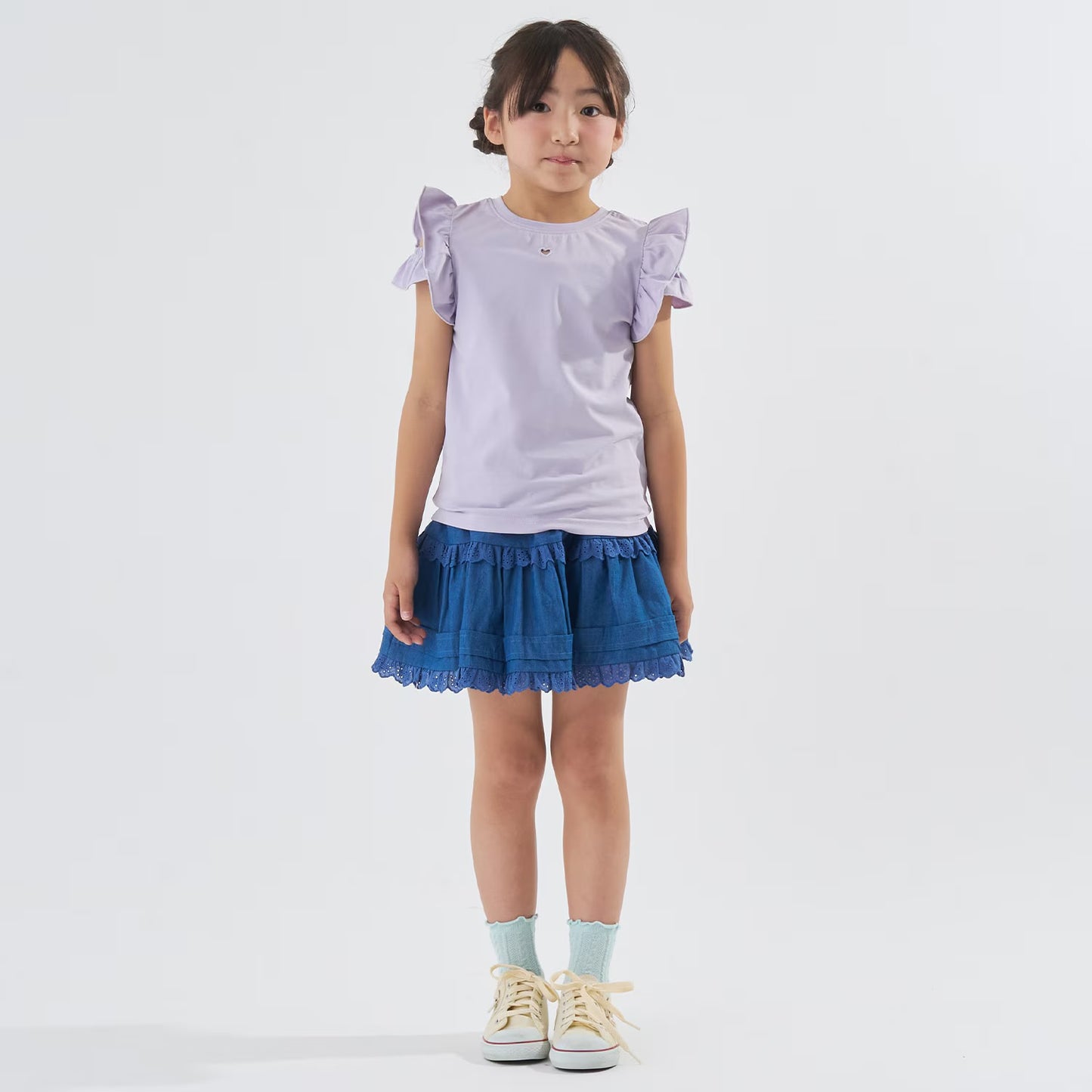 Japanese children's clothing Ly# mine tank top and shorts set 100-150cm girls summer TOPS PANTS 