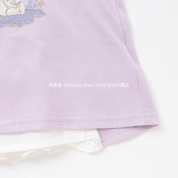Japanese children's clothing pe#main Starry sky pupu &amp; tete tops 80-130cm girls summer TOPS 