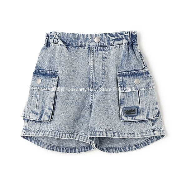 Japanese children's clothing X-girl Stages work pocket jeans 100-140cm girls summer PANTS 