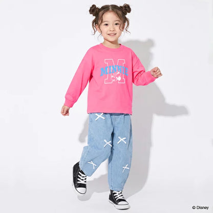 日本童裝 BDL x Disney 印花上衣 80-150cm 男童款/女童款 秋季 TOPS  聖誕紅/新年紅