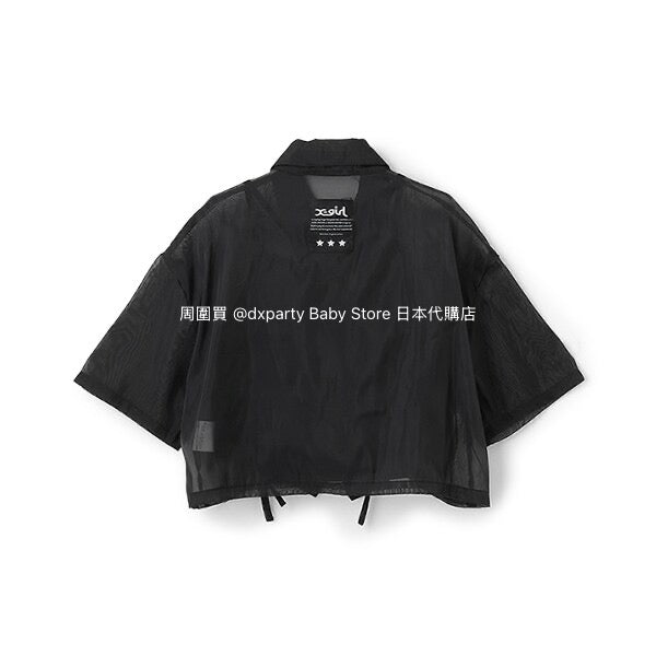 Japanese children's clothing X-girl Stages transparent shirt and suspenders two-piece set 110-140cm girls summer TOPS 