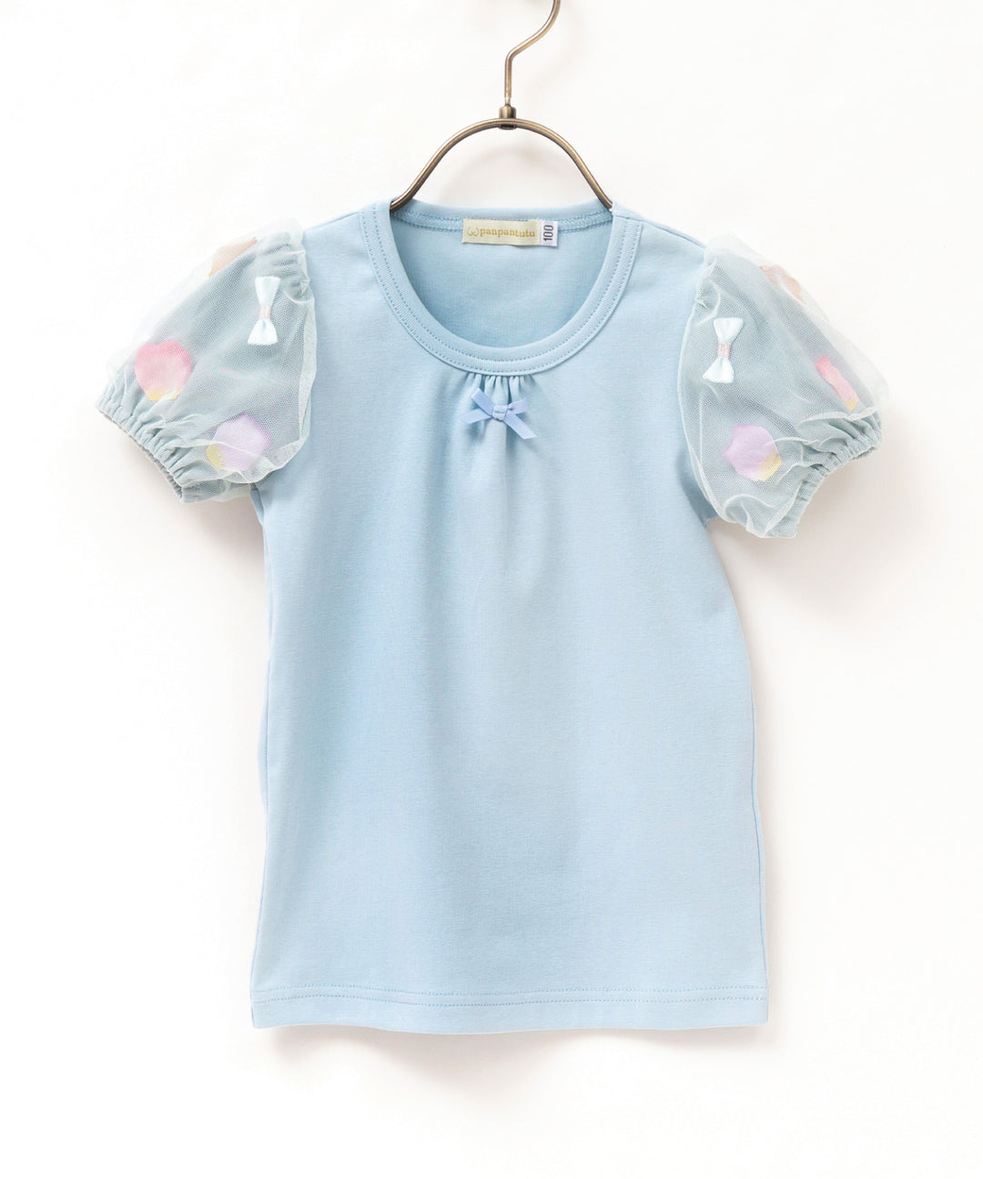 Japanese children's clothing panpantutu puff sleeve top 80-150cm girls summer TOPS 