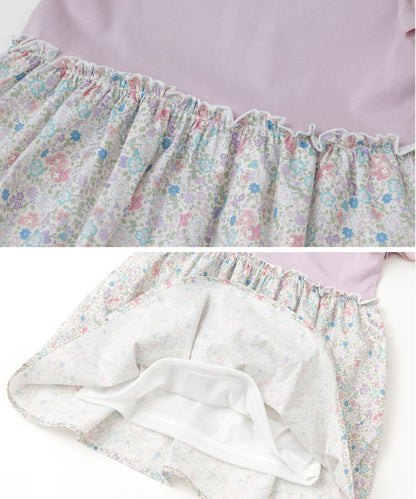 Japanese children's clothing panpantutu x Sanrio My Melody floral patchwork dress 80-140cm girls' summer dresses 