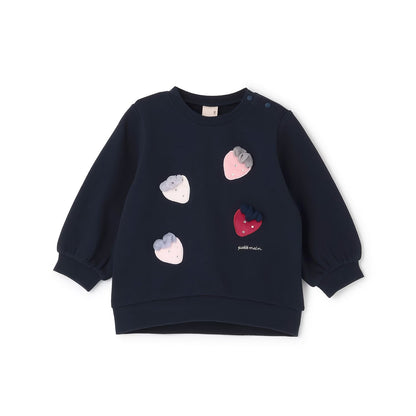 日本童裝 pe#main 士多啤梨圖案衛衣 80-130cm 女童款 冬季 TOPS