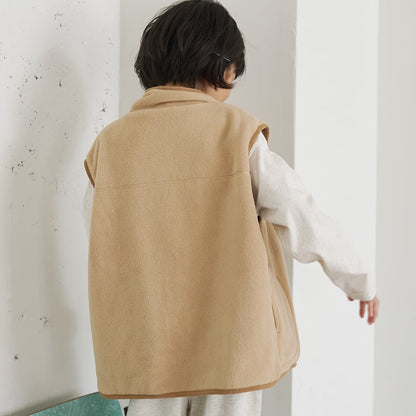 日本童裝 b・R# 2Way 雙面兩著 背心外套 100-150cm 男童款 冬季 OUTERWEAR 【日本預售：2026年9月中旬】
