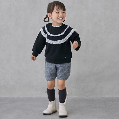 日本童裝 pe#main 蕾絲花邊衛衣 80-130cm 女童款 冬季 TOPS