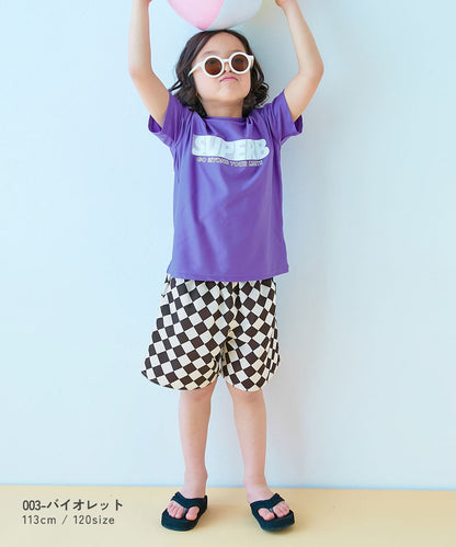 日本童裝 dev!rock 防UV 印花短袖沙灘兩件套裝 100-160cm 男童款 夏季 TOPS PANTS 夏日玩水泳衣特輯