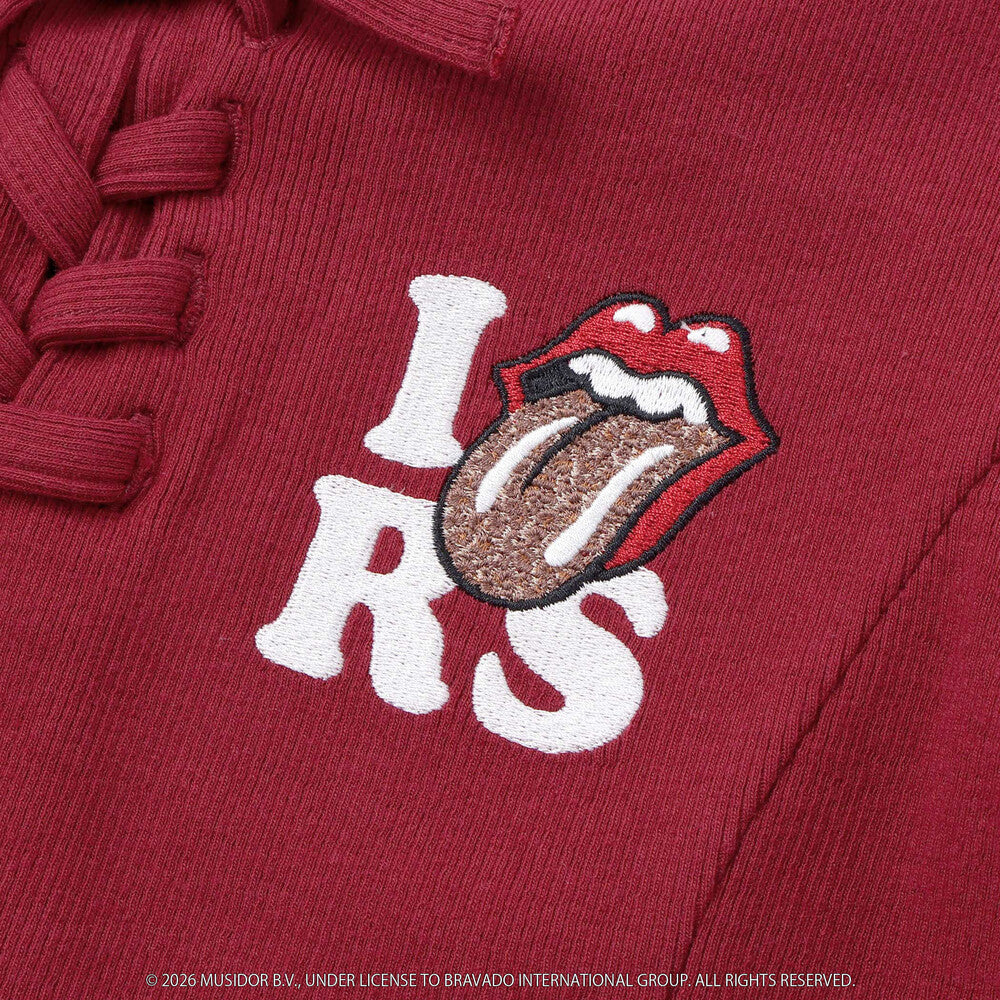 日本童裝 NEXCHIC x The Rolling Stones 繫帶羅紋上衣 110-150cm 女童款 秋季 TOPS 其他品牌童裝 聖誕紅/新年紅