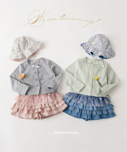 日本童裝 panpantutu 褶邊寬鬆裙褲 95-120cm 女童款 夏季 PANTS