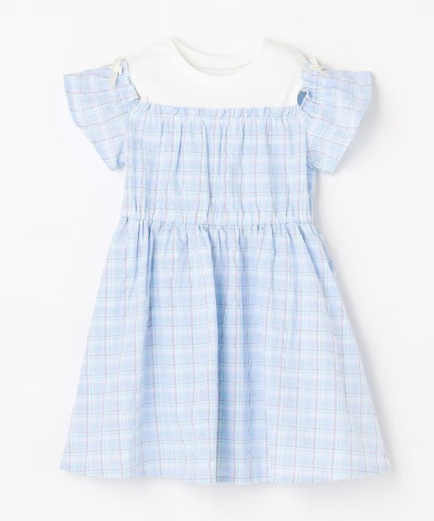 日本童裝 aF#a325 露肩連身裙 100-150cm 女童款 夏季 DRESSES