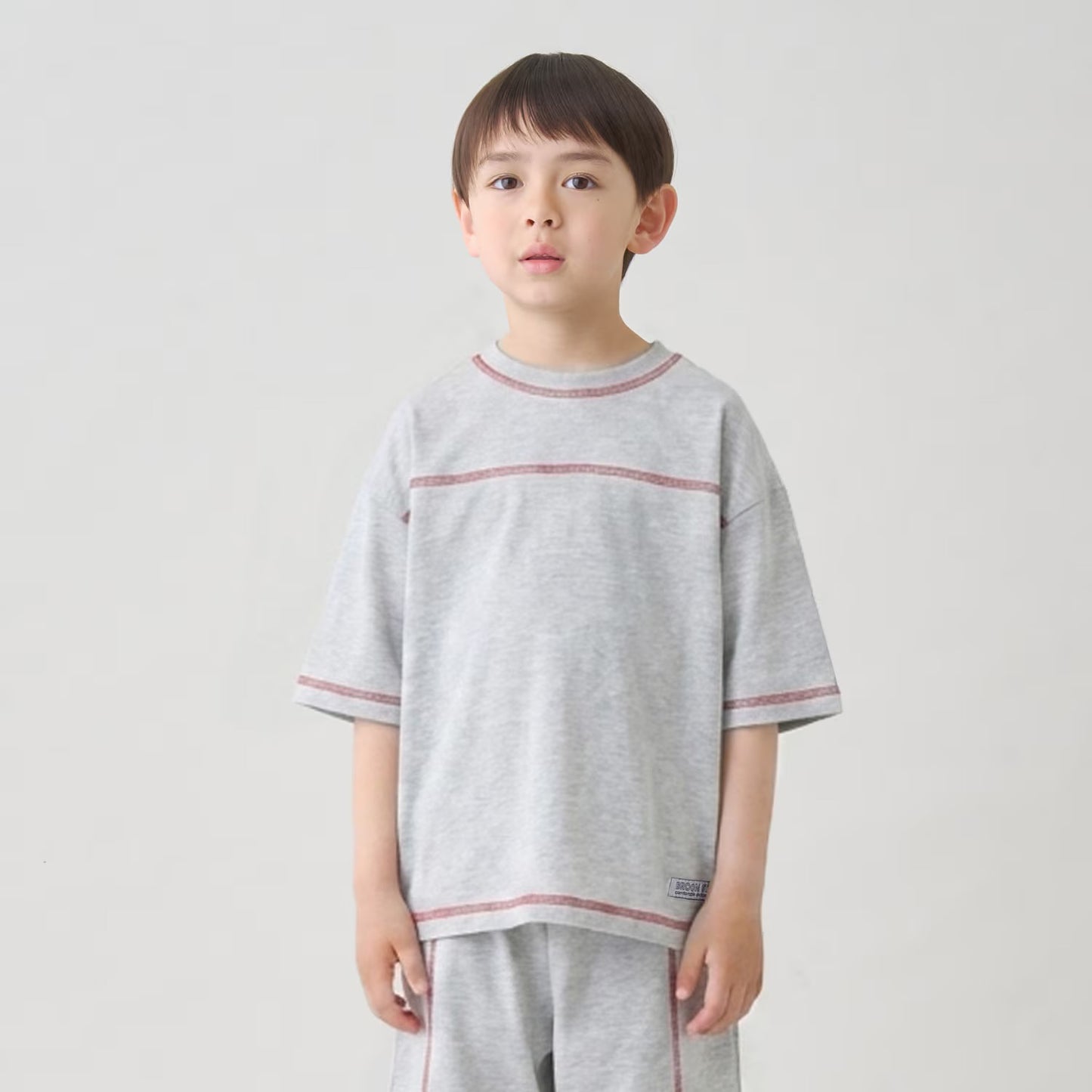 日本童裝 b・R# 防UV 隔熱布料 2Way 前後兩著 撞色拼接上衣 100-140cm 男童款 夏季 TOPS