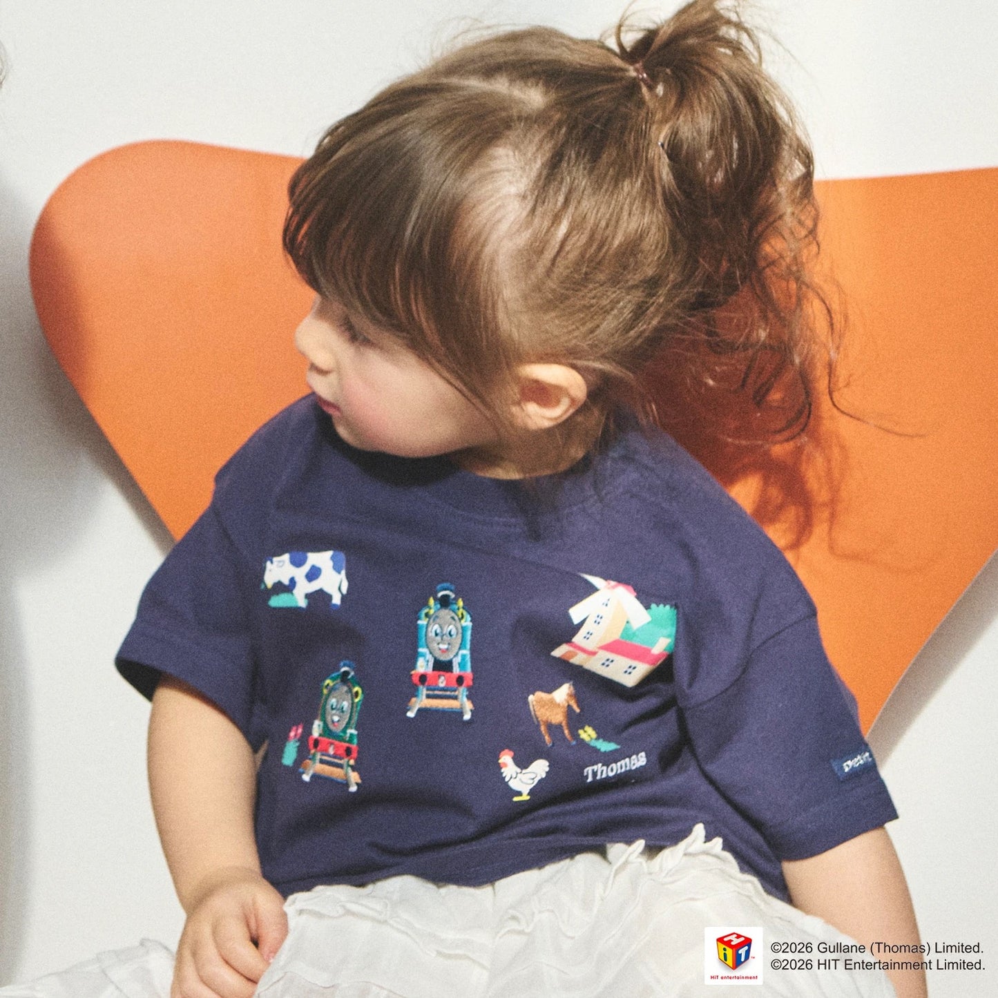 日本童裝 pe#main x Thomas 刺繡圖案上衣 80-130cm 男童款/女童款 夏季 TOPS
