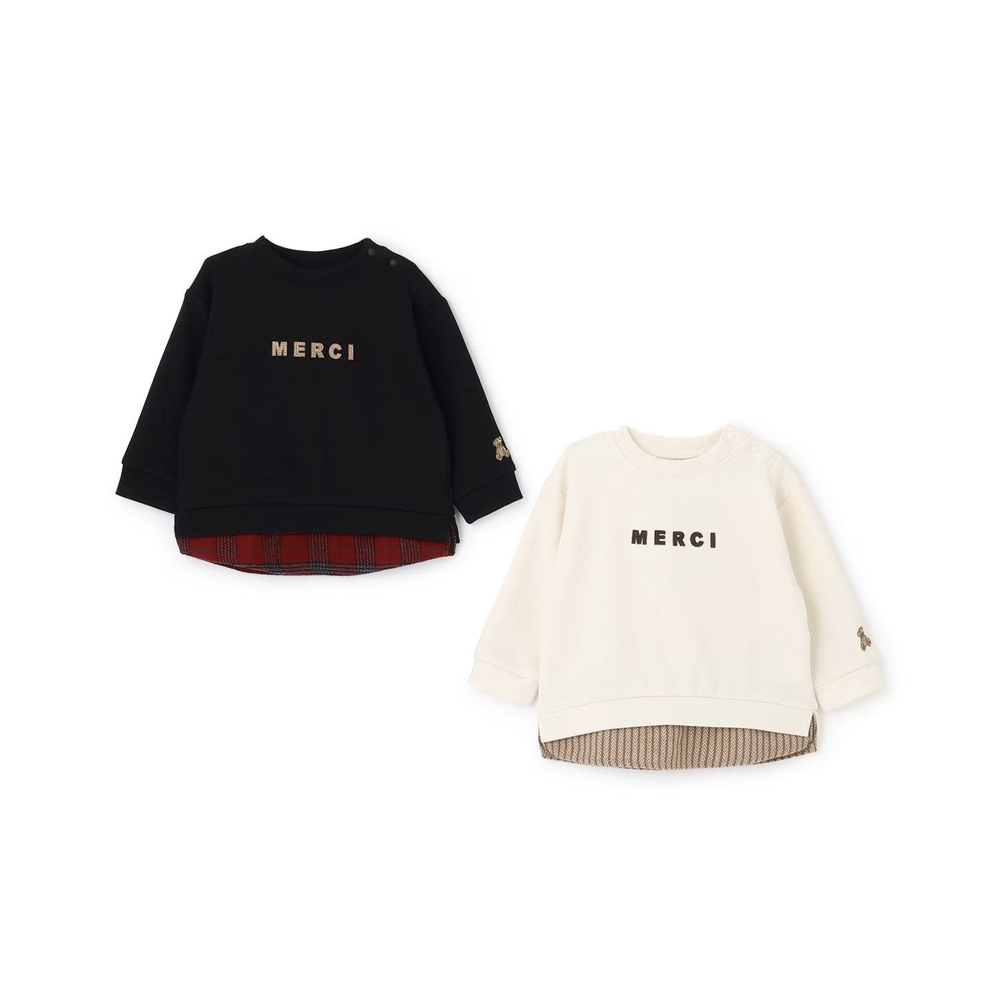 日本童裝 pe#main 假兩件衛衣 80-130cm 男童款 冬季 TOPS