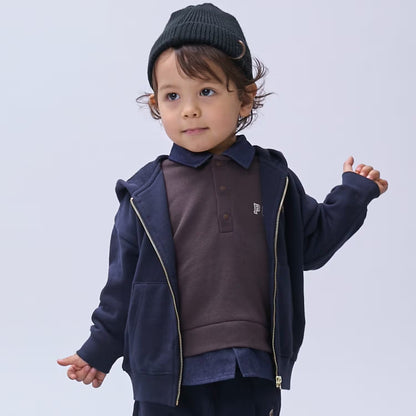日本童裝 pe#main x【POLO BCS】衛衣外套 80-130cm 男童款/女童款 秋季 OUTERWEAR 聖誕紅/新年紅