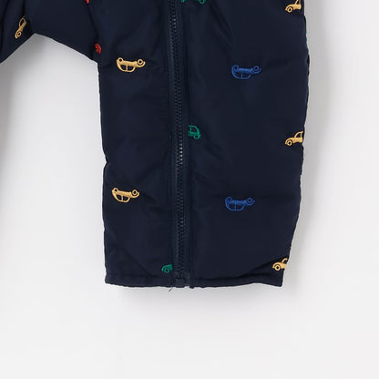 日本童裝 pe#main 刺繡絎縫連衣外套 70-80cm 初生嬰兒 男童款/女童款 冬季 (適合寒冷天氣、溫度低天氣）OUTERWEAR