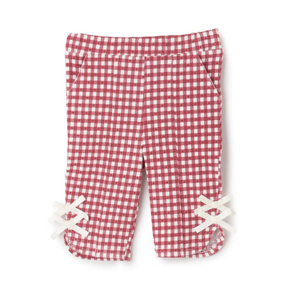 日本童裝 pe#main 防污系列 七分長蝴蝶結短褲 80-130cm 女童款 夏季 PANTS