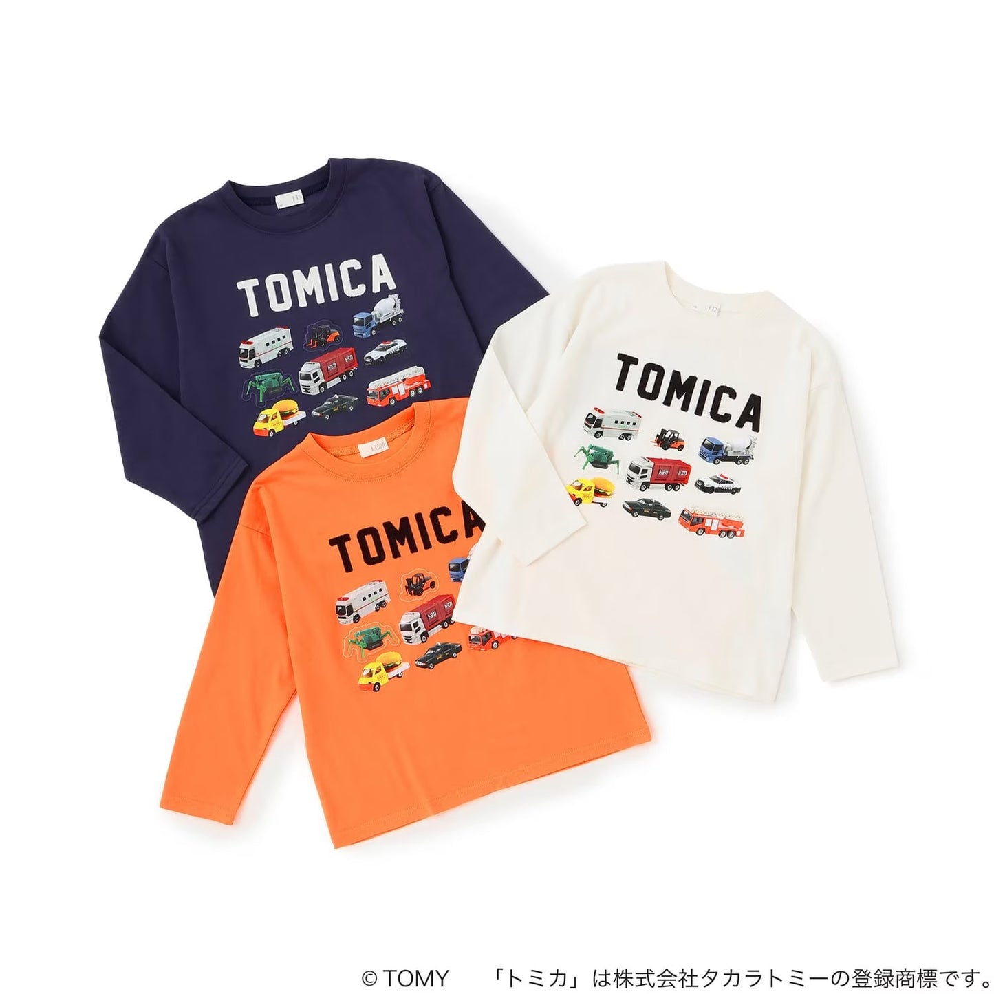 日本童裝 b・R# x Tomica 印花上衣 90-130cm 男童款 秋季 TOPS