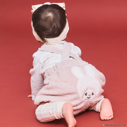 日本童裝 pe#main x Monchhichi 毛毛吊帶短褲 50-80cm 男童款/女童款 初生嬰兒 秋季 Jumpsuit PANTS