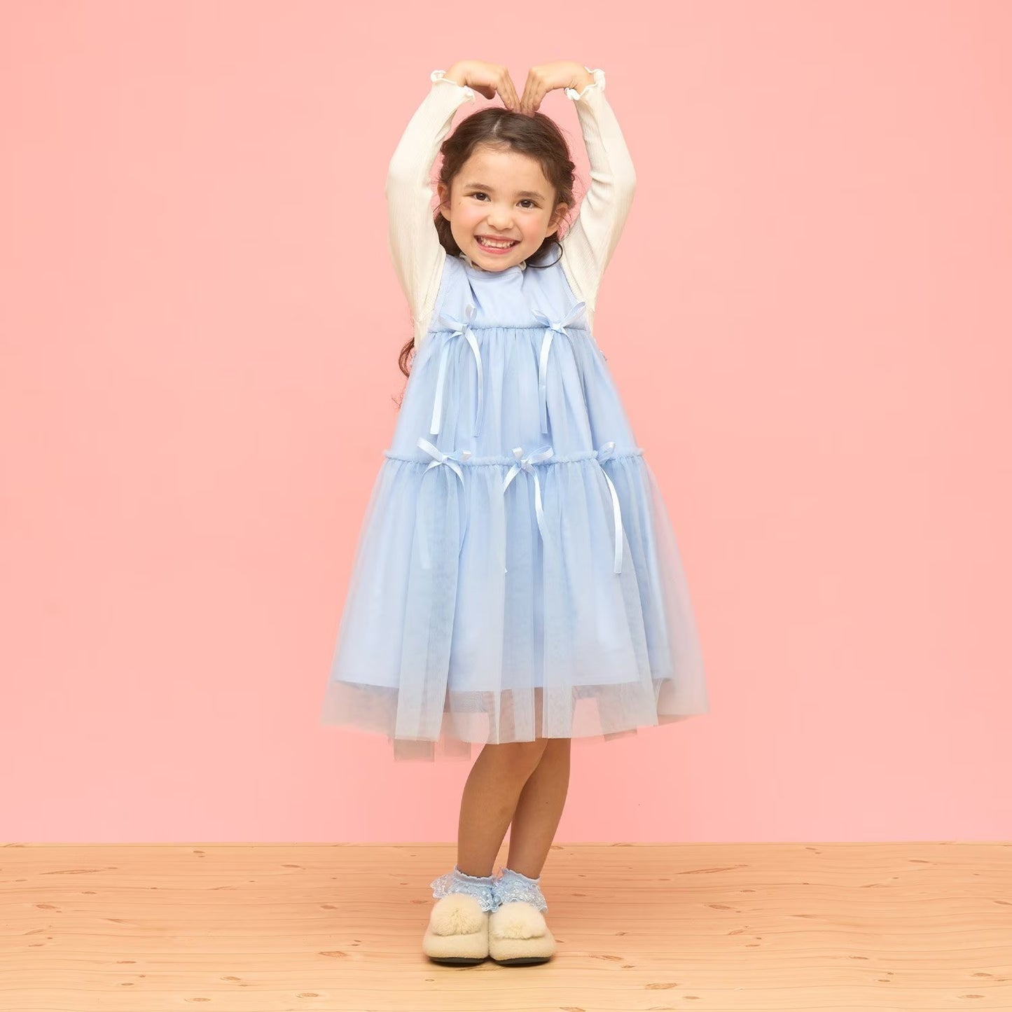 日本童裝 Ly# mine 蓬鬆薄紗多層連身裙 100-150cm 女童款 冬季 DRESSES