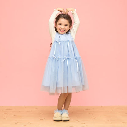 日本童裝 Ly# mine 蓬鬆薄紗多層連身裙 100-150cm 女童款 冬季 DRESSES