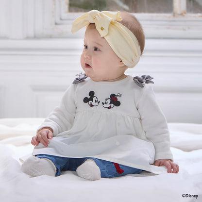 日本童裝 pe#main x Disney 珍珠拼接上衣 80-130cm 女童款 秋季 TOPS