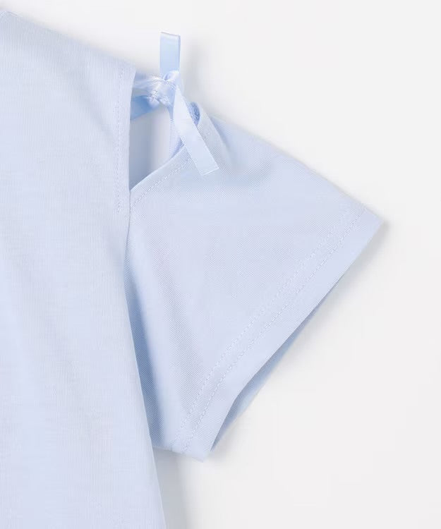 日本童裝 aF#a325 露肩刺繡上衣 110-160cm 女童款 夏季 TOPS
