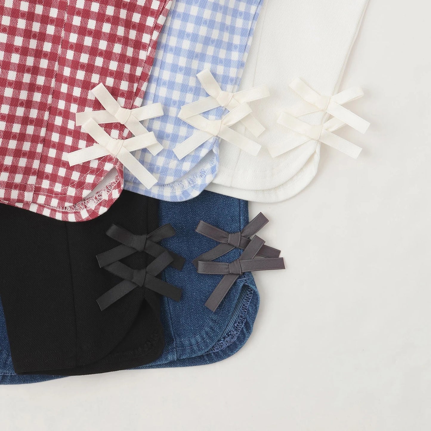 日本童裝 pe#main 防污系列 七分長蝴蝶結短褲 80-130cm 女童款 夏季 PANTS