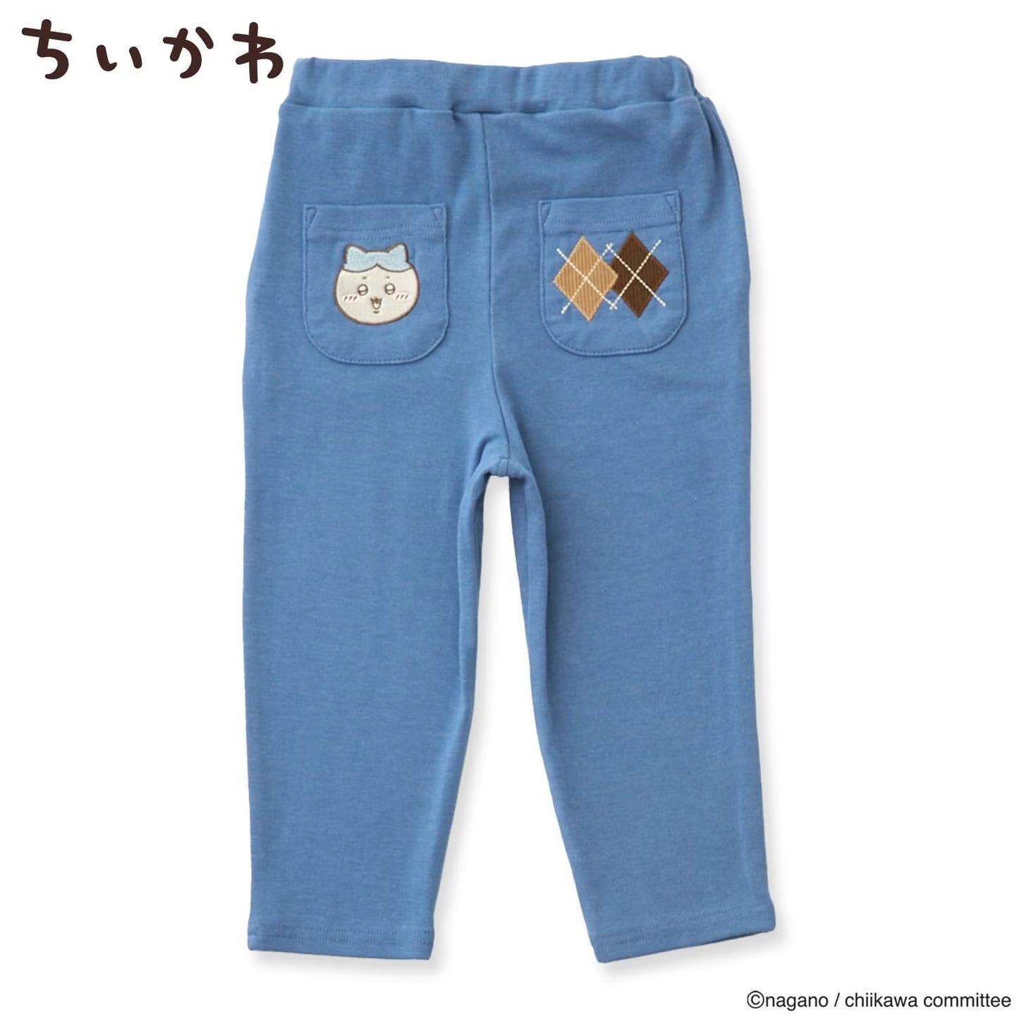 日本童裝 pe#main x【Chiikawa】菱形貼花長褲 80-130cm 男童款/女童款 初生嬰兒 夏季 PANTS