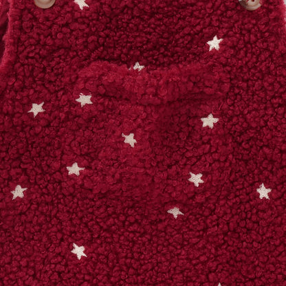 日本童裝 pe#main 星形刺繡連衣套裝 70-80cm 男童款/女童款 冬季  Jumpsuit 聖誕紅/新年紅